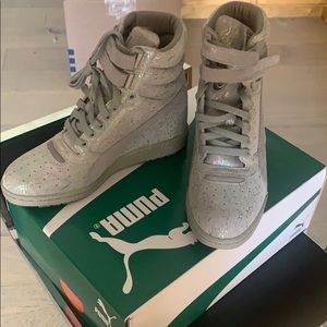 Puma Sky high top wedges. Brand new never worn.
